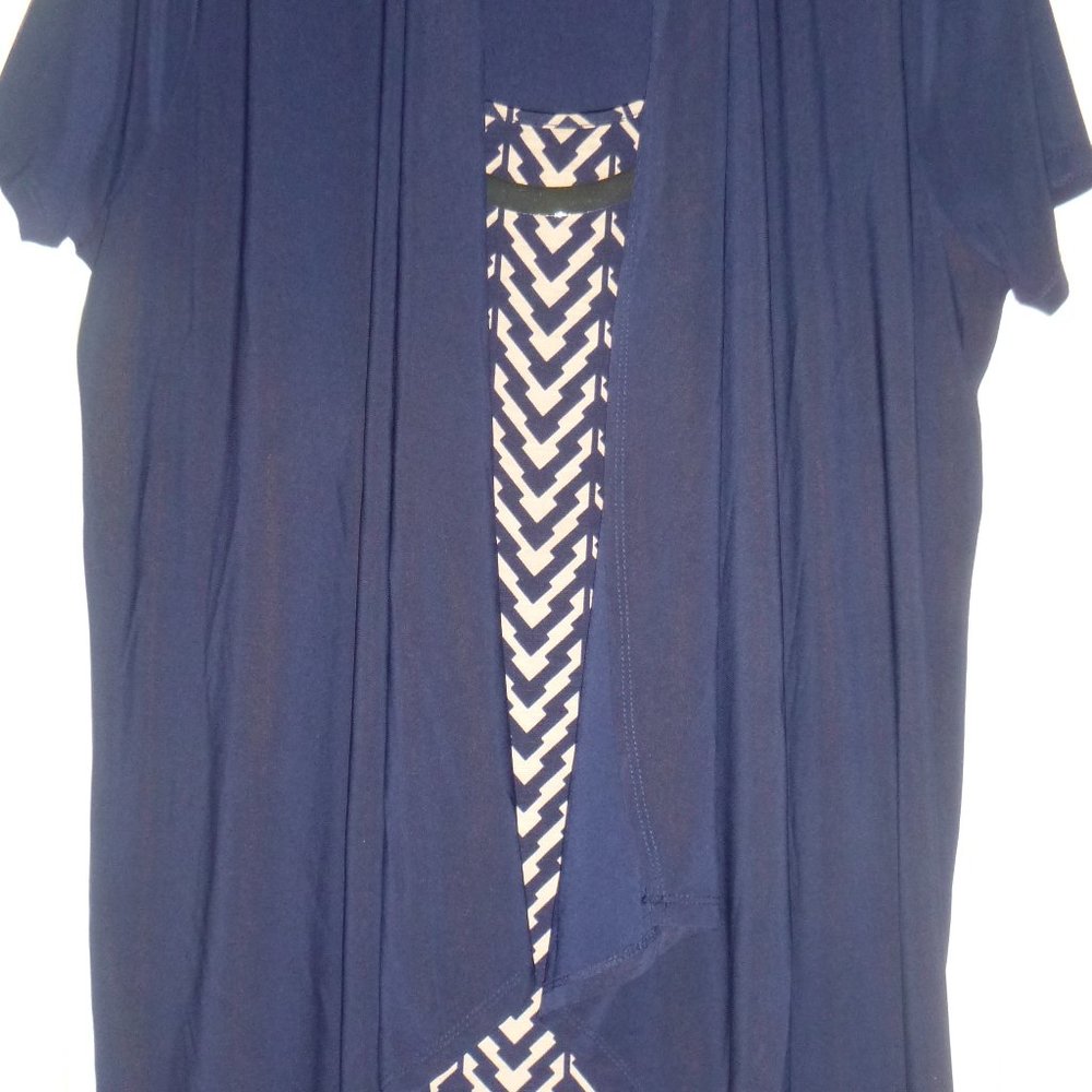 Womens- Open front cardigan with attached shell